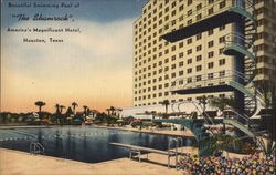 Beautiful swimming pool of The Shamrock, America's magnificent hotel Postcard