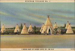 Wigwam Village No. 1 Horse Cave, KY Postcard Postcard Postcard