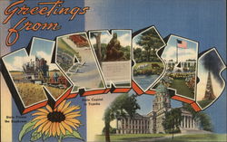 Greetings from Kansas Large Letter Postcard Postcard Postcard