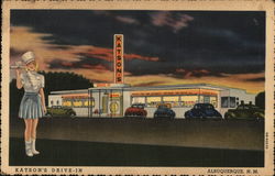 Katson's Drive In Restaurant Albuquerque, NM Postcard Postcard Postcard