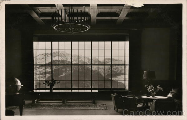 View from the Large Hall, Berghof Wachenfeld Obersalzberg, Germany Postcard