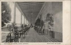 Veranda of Hotel Casa Granda, Santiago De Cuba Postcard Postcard Postcard