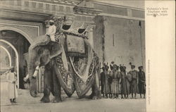 Maharaja's best elephant with Howdah, Jaipur India Postcard Postcard Postcard