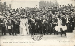 Unveiling Statue of Queen Victoria by H.M. The King United Kingdom Postcard Postcard Postcard