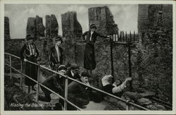 Kissing the Blarney Stone Ireland Postcard Postcard Postcard