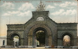 Havana - Entrance to Cemetery Cuba Postcard Postcard Postcard