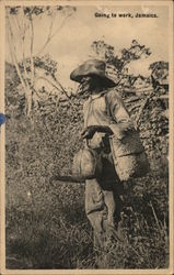 Going to work, Jamaica Postcard