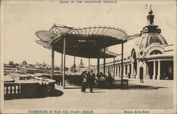 Promenade of Mar del Plata Beach Buenos Aires, Argentina Postcard Postcard Postcard