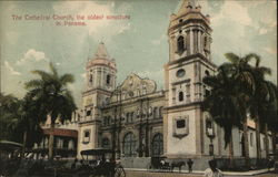 The Cathedral Church, the oldest structure in Panama Panama City, Panama Postcard Postcard Postcard