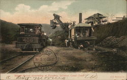 Steam shovel excavating at Gorgona Isthmian Canal Zone Panama Postcard Postcard Postcard