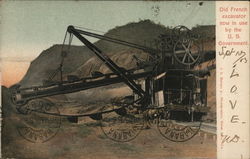 Old French excavator now in use by the U.S Government Panama Postcard Postcard Postcard