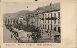 Campaign meeting at Constitution Plaza Tenerife, Spain Postcard Postcard Postcard