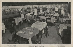 Terrasse, Champs-Elysees, Berkeley Hotel Postcard