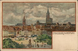 View of Kleberplatz Strassburg, France Postcard Postcard Postcard