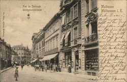 Rue de Sauvage Wildermannstrasse Mulhouse, France Postcard Postcard Postcard