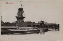 Windmill Rotterdam, Netherlands Benelux Countries Postcard Postcard Postcard