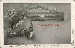 Happy Easter, Frohes Osterfest Germany Postcard Postcard Postcard