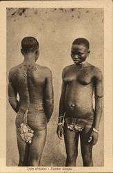 Types Africains - Femmes Tatouees Postcard