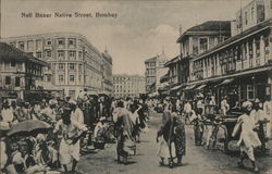 Null Bazar Native Street, Bombay Postcard