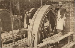 Men Working at Buckfast Abbey England Postcard Postcard Postcard