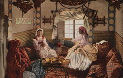 Turkish sitting room Algeria Africa Postcard Postcard Postcard