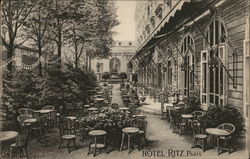 Terrace at Hotel Ritz Paris, France Postcard Postcard Postcard