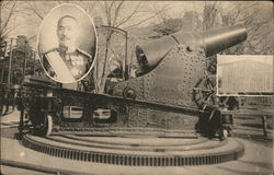 Japanese official and cannon Postcard