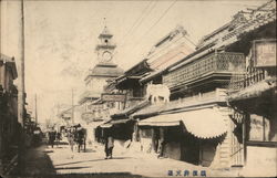 Benton-dori at Yokohama Postcard