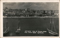 View of Havana Taken From Morro Castle Lighthouse Postcard