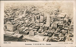 Aerial View of Downtown Postcard