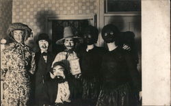 People in Costumes Halloween Postcard Postcard Postcard