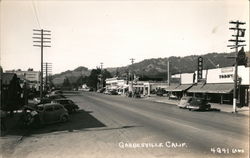 View of City Shopping Street Postcard