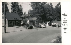 A Street Scene in Cedar Glen California Postcard Postcard Postcard