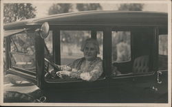 Woman (Agnes) Driving Car Cars Postcard Postcard Postcard