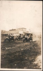 Cars in Parade Postcard