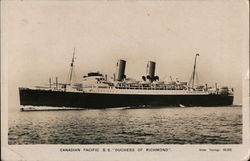 Canadian Pacific SS "Duchess of Richmond" Postcard