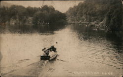 Boating on Strawberry Lake Postcard