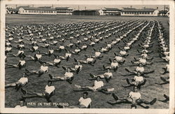 Men in the Making, Soldiers at PT Army Postcard Postcard Postcard