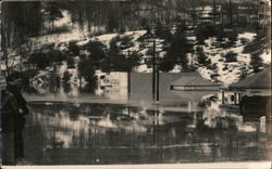 Flooded Town, 1936 Plymouth, NH Postcard Postcard Postcard