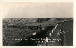 Lookout at Painted Canyon Lodge Badlands, ND Postcard Postcard Postcard