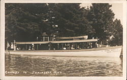 Inland Route Rapid Transit Boat Topinabee, MI Postcard Postcard Postcard