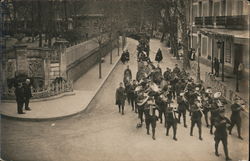 Military Funeral Parade Postcard Postcard Postcard