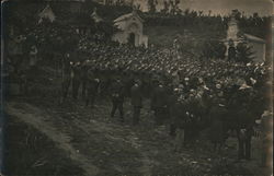 Soldiers Saluting at Military Funeral Postcard