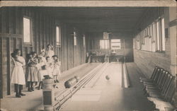 Kids at Bowling Alley Postcard