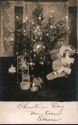 Child and Toys Under Christmas Tree Children Postcard Postcard Postcard