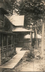 Cottage Row Lake View Big Moose Lake New York Postcard Postcard Postcard