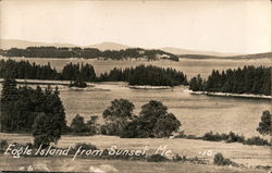 View of Eagle Island Sunset, ME Postcard Postcard Postcard