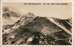 The Switchbacks on the Pikes Peak Highway Postcard