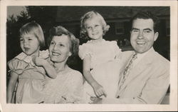 Dick & Pat Nixon and Family Postcard