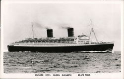 Cunard RMS Queen Elizabeth Postcard